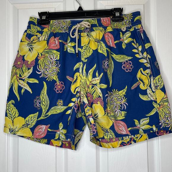 Polo Ralph Lauren large men’s floral hibiscus swim trunks shorts - Picture 1 of 10